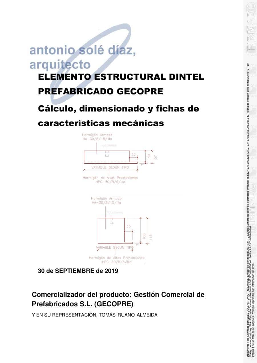 Primera página de Cálculo con tirantes