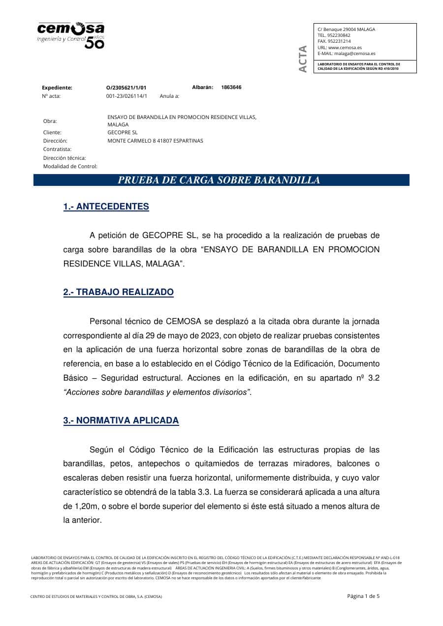 Primera página de Ensayo a rotura — El Higuerón
