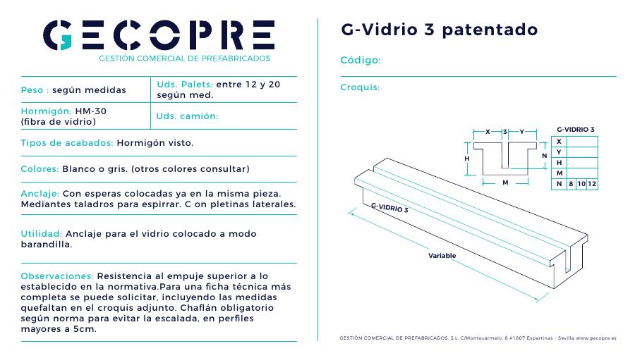Primera página de Ficha técnica G-Vidrio 3