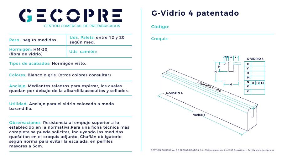 Primera página de Ficha técnica G-Vidrio 4